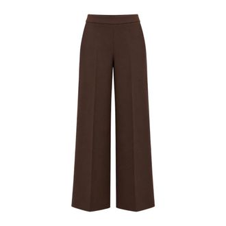 Liviana Conti Wijde broek - Dames - Broeken - Bruin - Maat: S