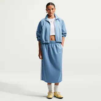 Nike Womens Nike Sportswear Loose Midi Track Skirt in Blue | IO3378-486