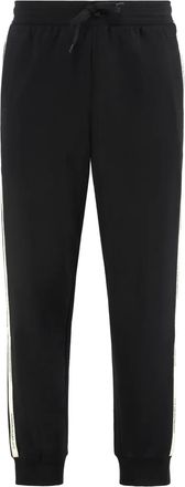 Emporio Armani logo stripe track pants - Black