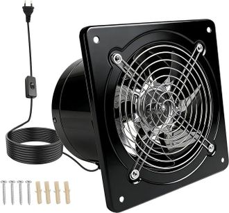 OEM Ventilatore Di Aspirazione Da 150 Mm, 600 M&sup3;/h - Silenzioso - Con Valvola Di Non Ritorno - Interruttore - Impermeabile Ip44 - 40 W - Efficiente Dal Pu