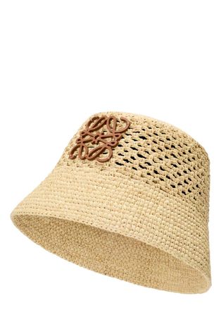 Loewe X Paulas Ibiza Logo Raffia Bucket hat - Natural - 57 (57cm / M)