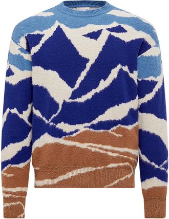 Moncler Mountain Jacquard Wool Sweater Multicolor Size 3XL