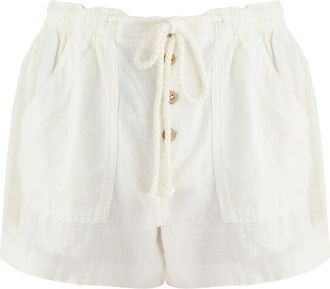 Free People Westmoreland Linen-blend Shorts - Ivory - XS (UK 4-6 / XS) - XS (UK 4-6 /xs)
