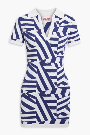 Solid & Striped Printed ponte mini dress - Blue - XS