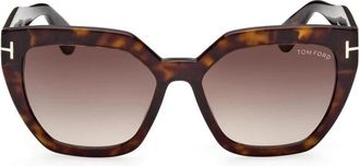 Tom Ford Phoebe Zonnebril - Dames - Zonnebrillen - Bruin - 56 MM - Accessoires