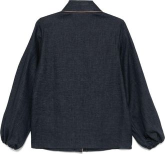 Eleventy Womens Linen Shirt Blue Aw24 W