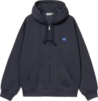 Carhartt Work in Progress Hoodies & sweatvesten, Heren, Blauw, S, Katoen, Hooded Heart II Hartt Sweat Jacket