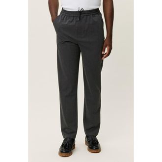 Les Deux Como Tapered Drawstring Pants in Dark Grey Melange at Nordstrom, Size 29 X 34