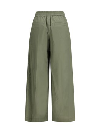 Brunello Cucinelli Womens Mixed Cotton Pants Eucalipto Cotton; Polyamide Trousers