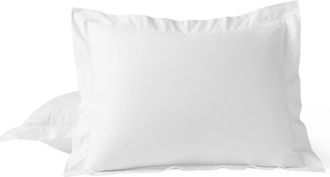 Coyuchi Heirloom Organic Cotton Sateen Sham in Alpine White at Nordstrom, Size Standard