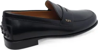 Tod's Leather Penny Loafer Loafer - Black