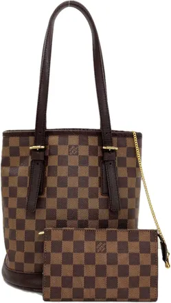 Louis Vuitton Damier Canvas Ebene Damier Canvas Pouch Tote Bag (Pre-Owned)
