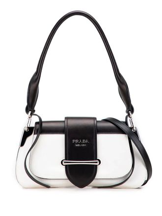 Prada 2020-2025 Bicolor City Calf Sidonie satchel - women - Calf Leather - One Size - White