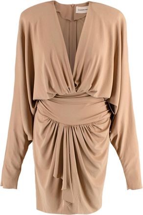 Alexandre Vauthier Batwing Sleeve Draped Mini Dress Size XS