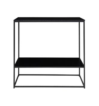 Moloo Mesa consola negra y met&aacute;lica 80x80 cm