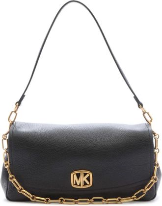 Michael Kors Bryant Grote Gevouwen Leren Schoudertas - Dames - Schoudertassen - Zwart - ONE Size - Leer - Tassen