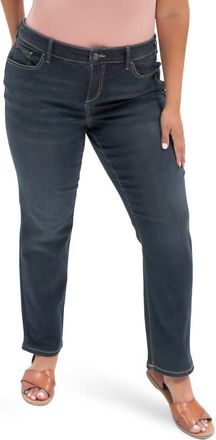 Slink Jeans Mid Rise Slim Fit Jeans in Daphne at Nordstrom, Size 14W