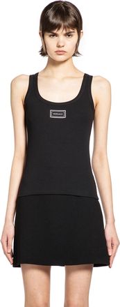 Versace Ribbed Stretch Cotton Tank Top
