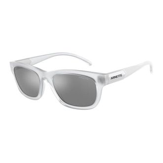 Arnette Mens An4284 Frosted Crystal Silver Mirror Sunglasses - Light Grey Resin - One Size