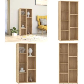 vidaXL Libreria Rovere Sonoma 50x25x106 cm in Legno Multistrato - Libreria rovere sonoma - Libreria multistrato