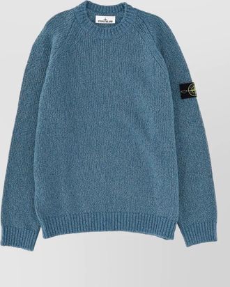 Stone Island wool blend sweater loose fit raglan