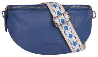 Bruno Banani G&uuml;rteltasche BRUNO BANANI, Damen, Gr. B/H/T: 27cm x 15cm x 9cm onesize, blau, Leder, leicht gl&auml;nzend, unifarben, Taschen G&uuml;rteltasche, echt Leder