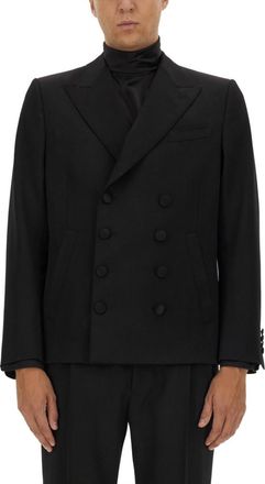 Dolce & Gabbana Black Peaked Lapel Blazer