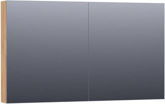 Marcel Breuer Impress Deluxe spiegelkast - 120x70x15cm - interne en externe verlichting - 2 dubbelzijdige spiegeldeuren - Chateau