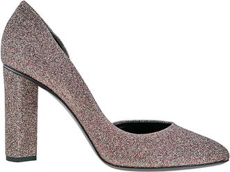 Pierre Hardy Gena Multicolor Glitter DOrsay Chunky Heel Pumps