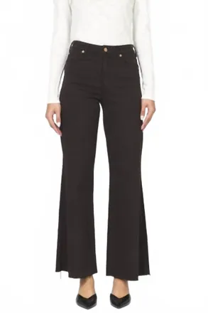 Dear John Denim Fiona High Rise Wide Leg Jeans In Chocolate Torte