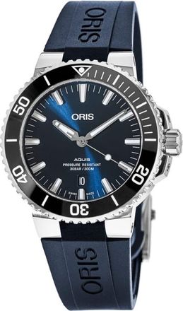 Oris Aquis Date Automatic Blue Dial Rubber Strap Mens Watch 01 733 7730 4135-07 4 24 65EB