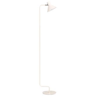 Beliani L&aacute;mpara De Pie Estilo Industrial De Metal Pantalla C&oacute;nica Ajustable Blanco Crema Rimava
