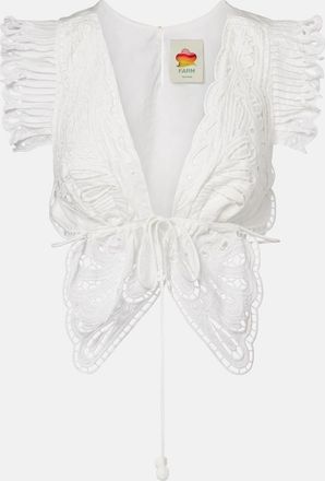Farm Rio Broderie anglaise cotton top