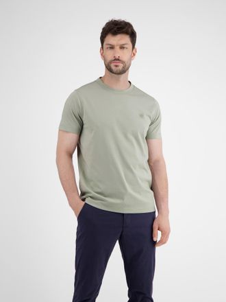 Lerros T-Shirt LERROS, Herren, Gr. XXL, grau (tinted grau), Single Jersey, Obermaterial: 75% Baumwolle, 25% Polyester, unifarben, regular fit taillenbedeckt,