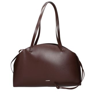 Jil Sander Damens Umh&auml;ngetasche Braun/Erdleder