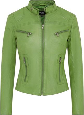 Infinity Leather Womens Slim-Fit Leather Biker Jacket-Maldon