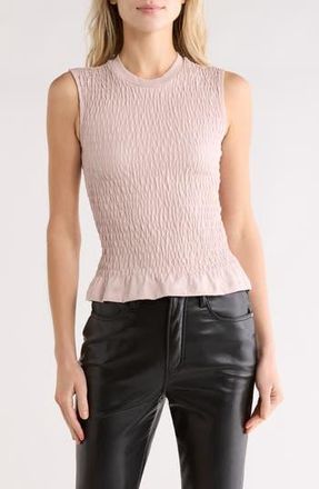 AllSaints Ode Sleeveless Peplum Top in Mauve Chalk Pink at Nordstrom Rack, Size X-Small