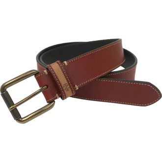 Izod Edge Stitch Leather Belt in Cognac at Nordstrom Rack, Size X-Large