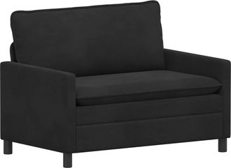 vidaXL Sof&aacute; Negro 126 X 81 X 87,5 Cm Terciopelo Vidaxl