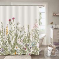 OEM Cortina De Ducha Extralarga, De 182 Cm X 182 Cm, Con Un Estampado Floral Vintage De Coloridas Flores Silvestres Y Hierbas Primaverales, De Estilo R&uacute;st