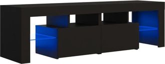 vidaXL Vidaxl - tv Cabinet with led Lights Black 140x36.5x40 cm