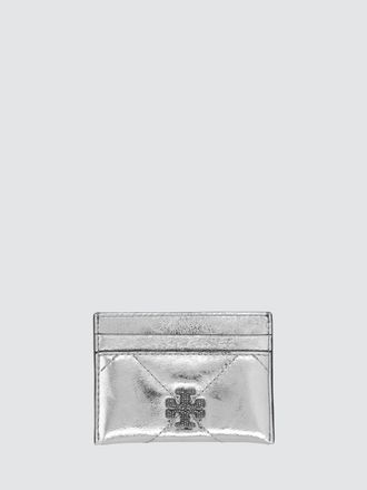 Tory Burch Portacarte di credito Kira in pelle trapuntata con monogram di strass
