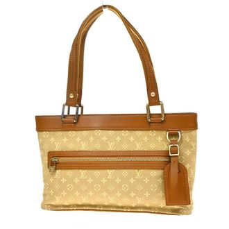 Louis Vuitton Lucille Mini Lin Beige Canvas Handbag (Pre-Owned)