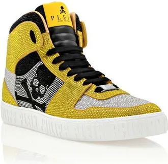 Philipp Plein High-Top Sneakers Notorious Unisex in Crystal+Yellow at Nordstrom, Size 41
