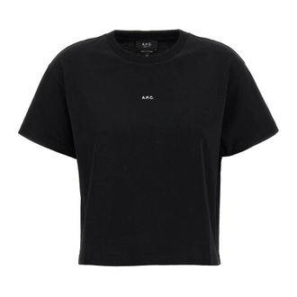 A.P.C. A.p.c., Dames, Tops, Zwart, Maat: XS Katoen
