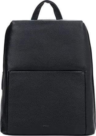 Estro & Luminara Elegante Rugzak - Heren - Tassen - Zwart - Maat: ONE Size Leer