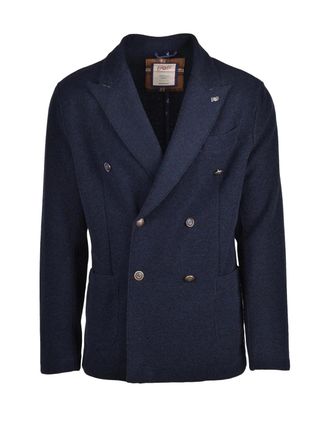 Bob Structured Double-Breasted Blazer in Rich Textured Fabric