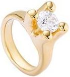 UNOde50 18K Gold-Plated Ring With White Cubic Zirconia in Metallic Gold at Nordstrom, Size 7.5