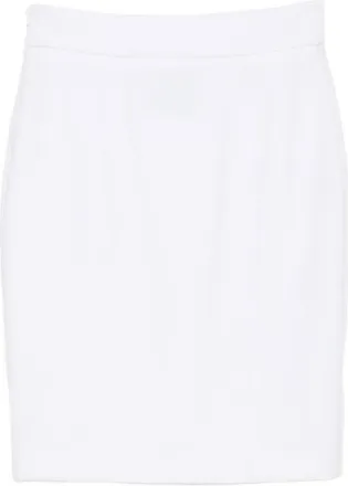 Moschino Rokken, Dames, Wit, L, High-waisted Panelled Pencil Skirt
