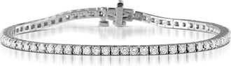 The Diamond Store Diamond Tennis Bracelet Chloe 4.00ct Premium Claw Set 18K White Gold